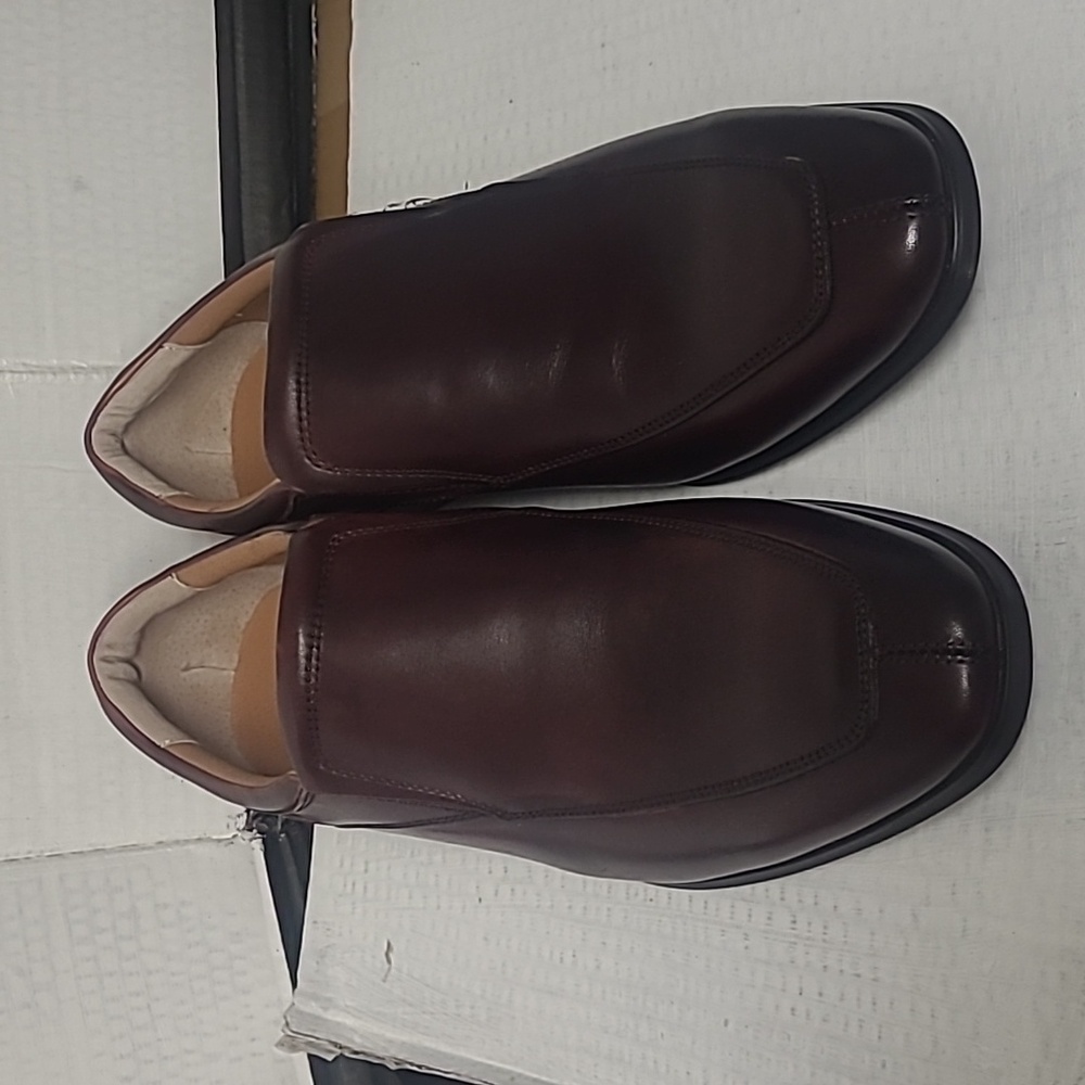 Mens dark brown leather dress shoes